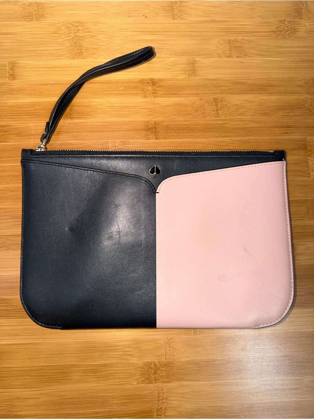 Kate Spade Nicola Bicolor Large Wristlet Enamel Spade Wallet